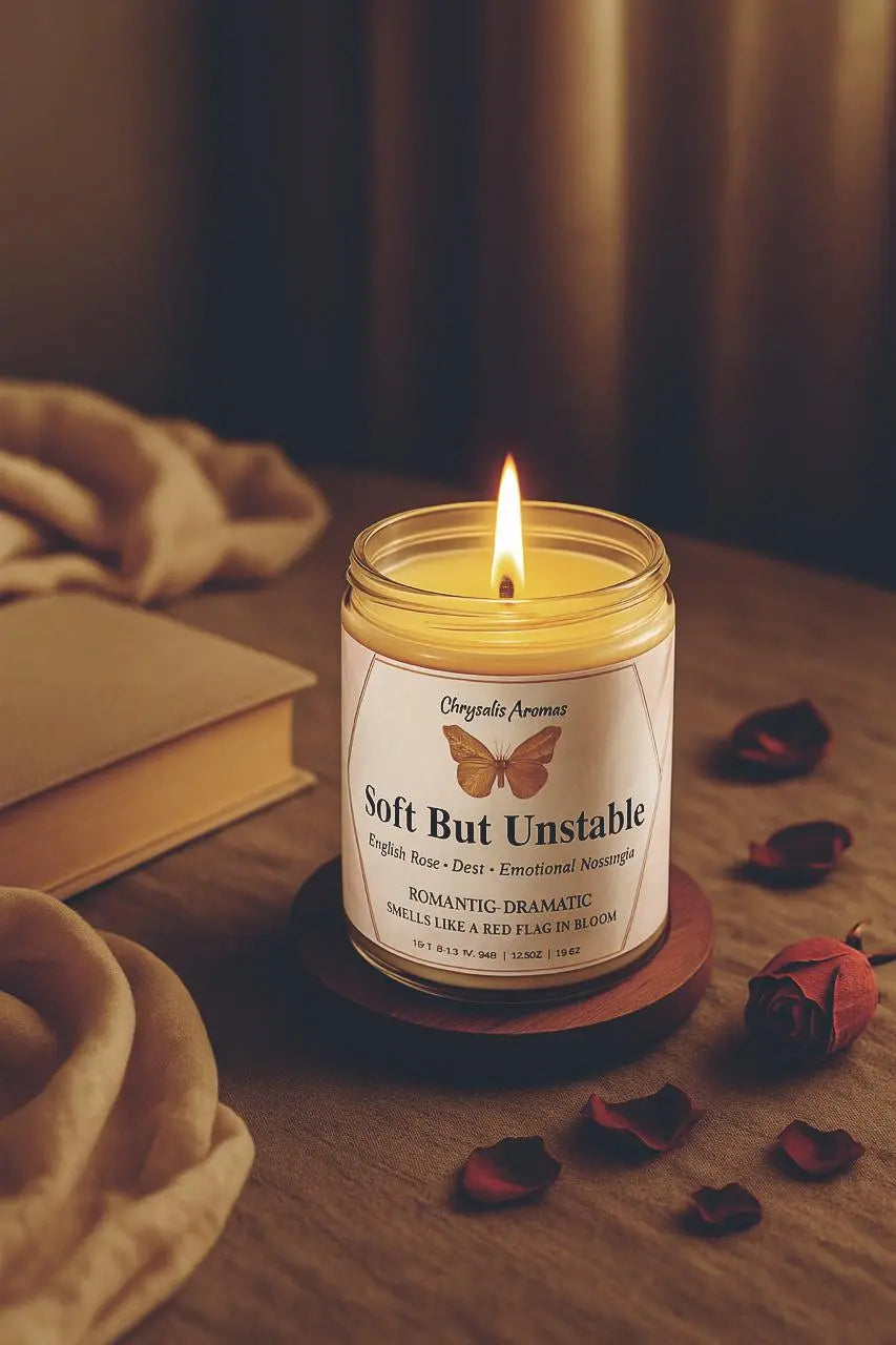 Chrysalis Aromas soy wax candle – Soft but Unstable for calm and clarity